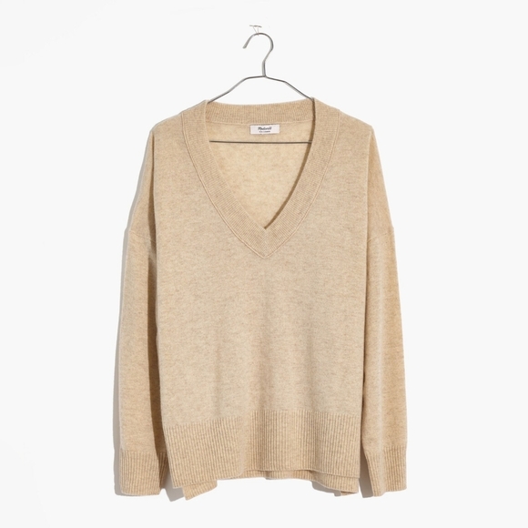 Madewell Cashmere Ex-Boyfriend Pullover Sweater - Picture 1 of 5